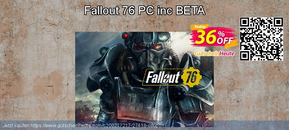 Fallout 76 PC inc BETA überraschend Preisnachlass Bildschirmfoto
