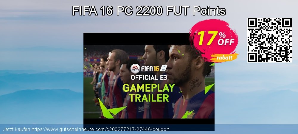 FIFA 16 PC 2200 FUT Points wunderschön Ermäßigung Bildschirmfoto