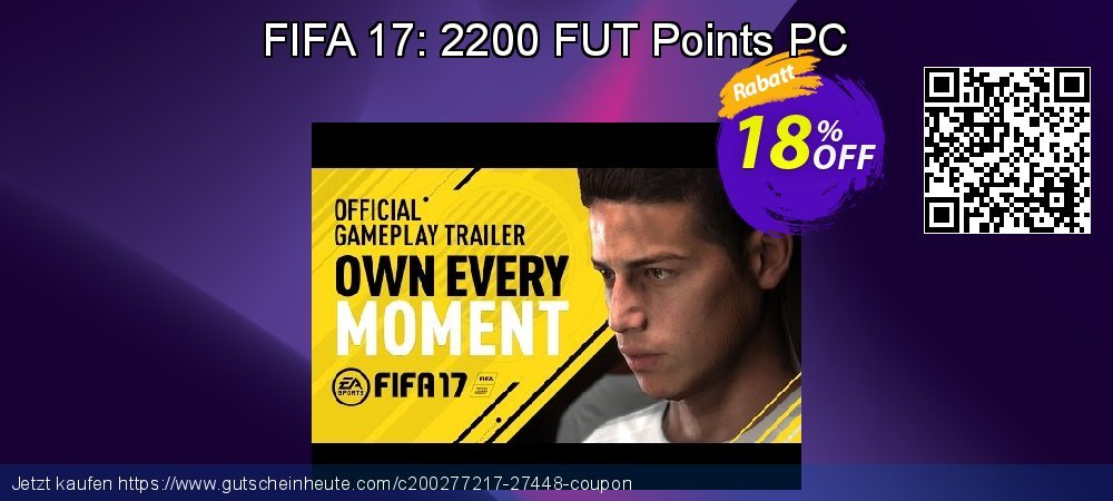 FIFA 17: 2200 FUT Points PC wundervoll Verkaufsförderung Bildschirmfoto