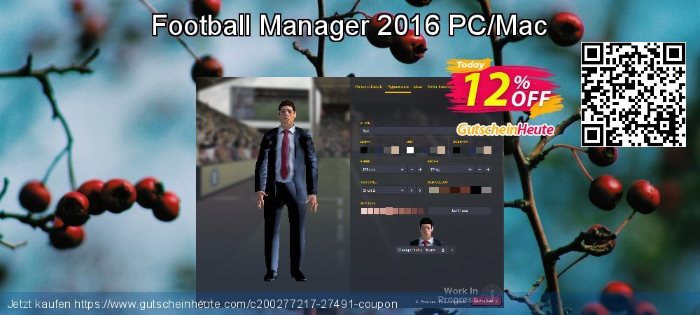 Football Manager 2016 PC/Mac aufregende Ermäßigungen Bildschirmfoto