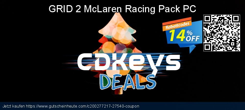 GRID 2 McLaren Racing Pack PC verblüffend Sale Aktionen Bildschirmfoto