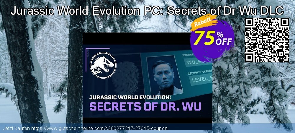 Jurassic World Evolution PC: Secrets of Dr Wu DLC aufregende Diskont Bildschirmfoto