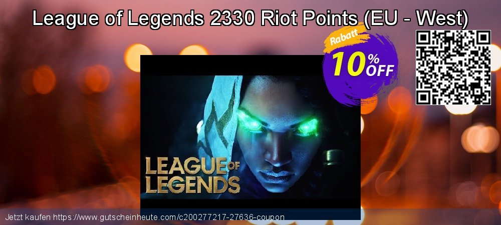 League of Legends 2330 Riot Points - EU - West  formidable Ausverkauf Bildschirmfoto