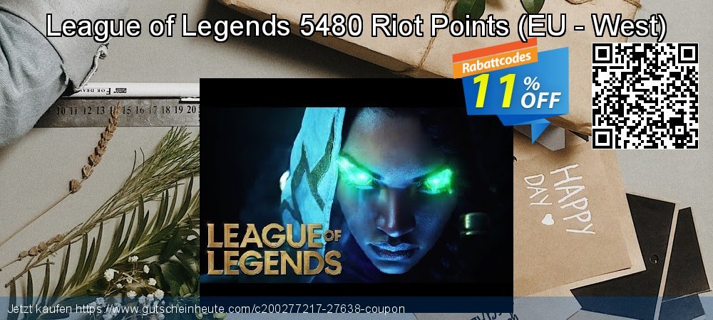 League of Legends 5480 Riot Points - EU - West  toll Preisreduzierung Bildschirmfoto