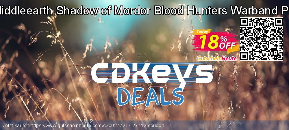 Middleearth Shadow of Mordor Blood Hunters Warband PC exklusiv Ermäßigungen Bildschirmfoto