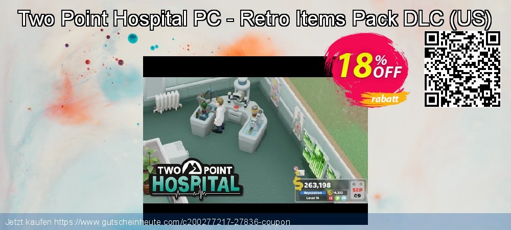 Two Point Hospital PC - Retro Items Pack DLC - US  exklusiv Diskont Bildschirmfoto