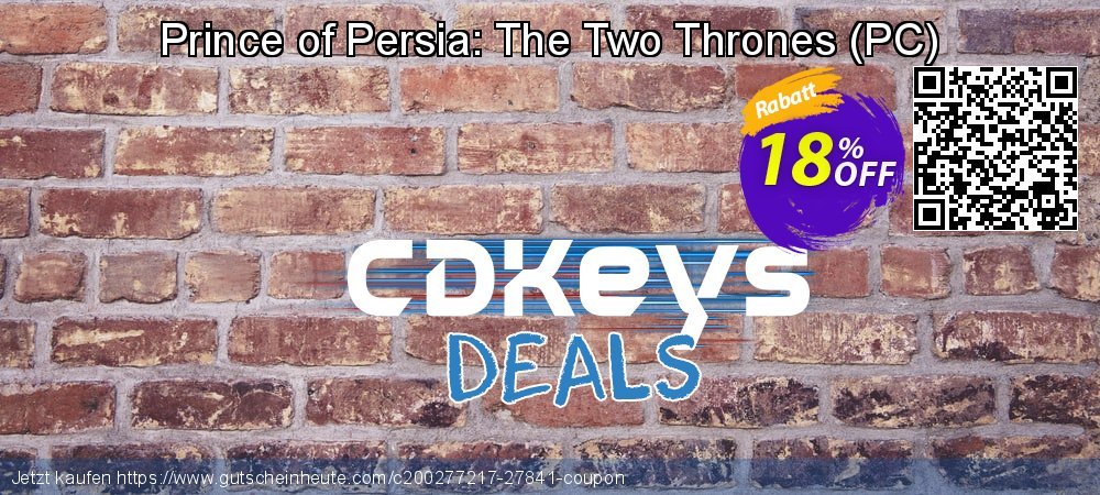 Prince of Persia: The Two Thrones - PC  Sonderangebote Außendienst-Promotions Bildschirmfoto
