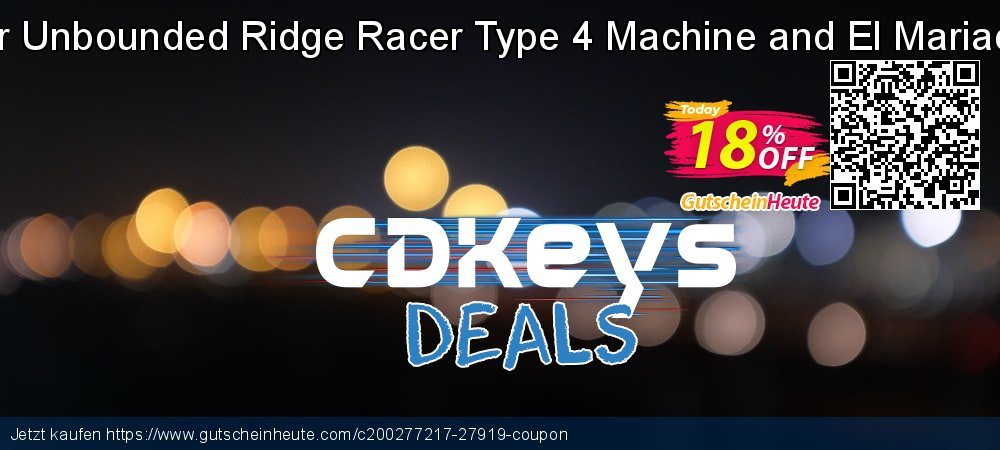 Ridge Racer Unbounded Ridge Racer Type 4 Machine and El Mariachi Pack PC beeindruckend Promotionsangebot Bildschirmfoto