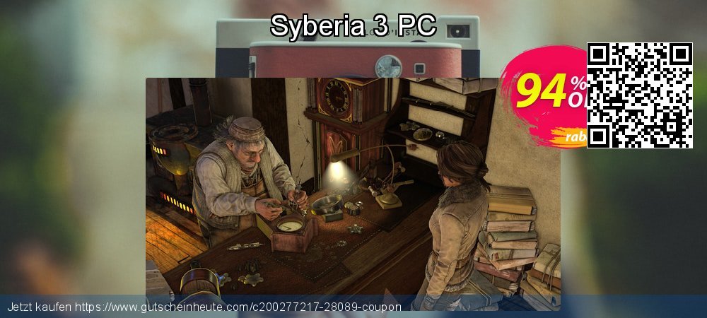 Syberia 3 PC Sonderangebote Promotionsangebot Bildschirmfoto