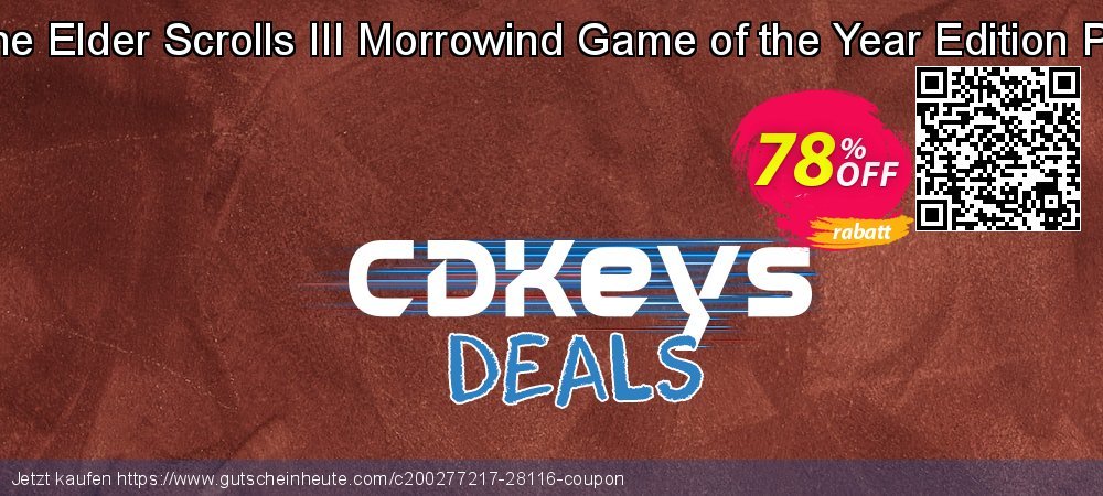 The Elder Scrolls III Morrowind Game of the Year Edition PC uneingeschränkt Förderung Bildschirmfoto