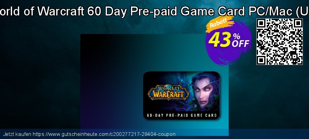 World of Warcraft 60 Day Pre-paid Game Card PC/Mac - US  wunderbar Preisnachlass Bildschirmfoto