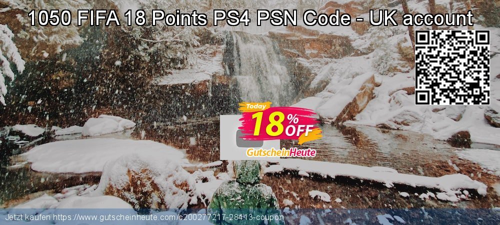 1050 FIFA 18 Points PS4 PSN Code - UK account toll Nachlass Bildschirmfoto