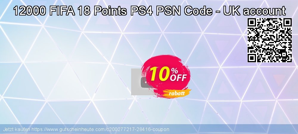 12000 FIFA 18 Points PS4 PSN Code - UK account faszinierende Disagio Bildschirmfoto