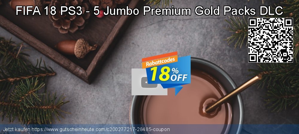 FIFA 18 PS3 - 5 Jumbo Premium Gold Packs DLC spitze Verkaufsförderung Bildschirmfoto