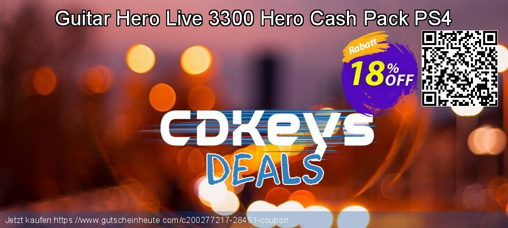 Guitar Hero Live 3300 Hero Cash Pack PS4 besten Beförderung Bildschirmfoto