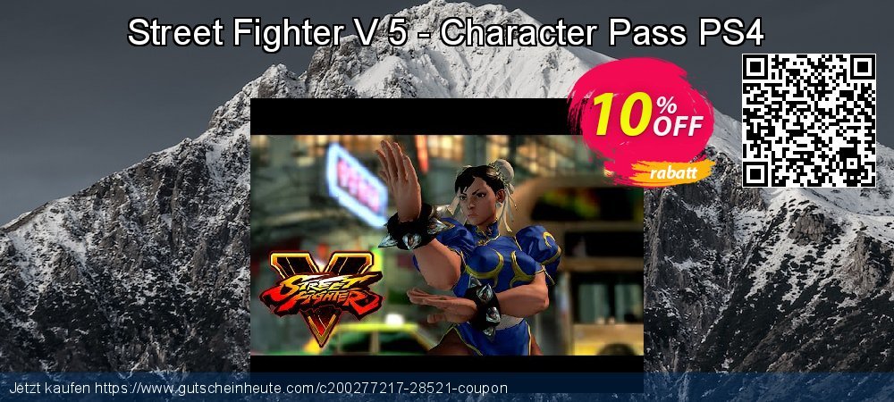 Street Fighter V 5 - Character Pass PS4 ausschließenden Außendienst-Promotions Bildschirmfoto