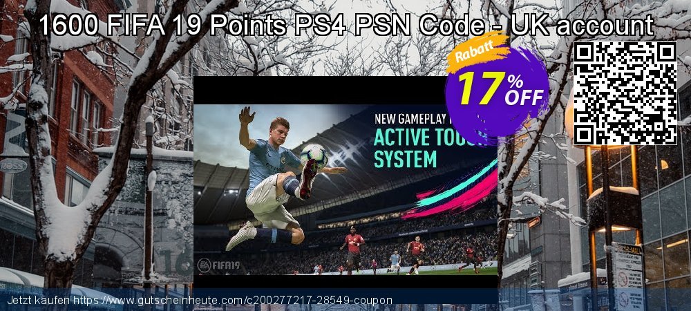 1600 FIFA 19 Points PS4 PSN Code - UK account exklusiv Nachlass Bildschirmfoto