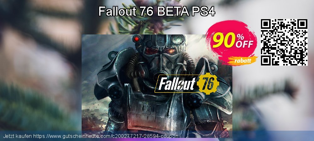 Fallout 76 BETA PS4 verblüffend Sale Aktionen Bildschirmfoto