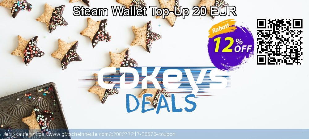 Steam Wallet Top-Up 20 EUR Sonderangebote Beförderung Bildschirmfoto