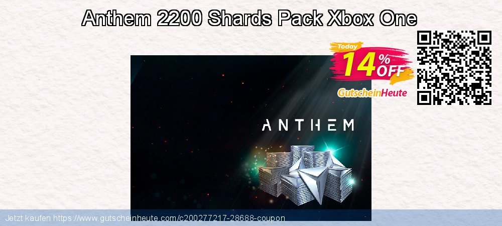 Anthem 2200 Shards Pack Xbox One wundervoll Disagio Bildschirmfoto