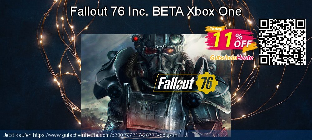 Fallout 76 Inc. BETA Xbox One unglaublich Disagio Bildschirmfoto