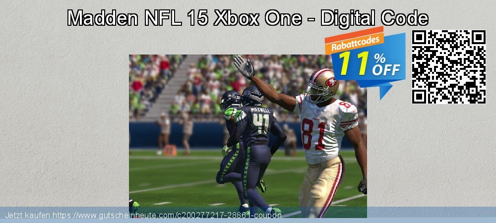 Madden NFL 15 Xbox One - Digital Code ausschließlich Außendienst-Promotions Bildschirmfoto