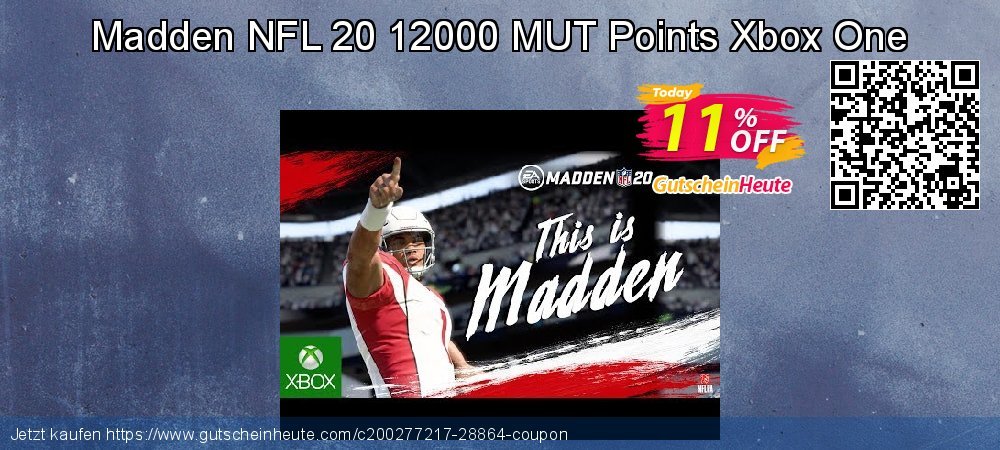Madden NFL 20 12000 MUT Points Xbox One Sonderangebote Förderung Bildschirmfoto