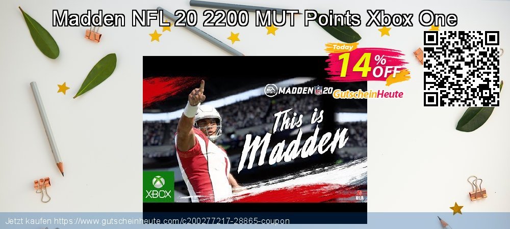 Madden NFL 20 2200 MUT Points Xbox One erstaunlich Beförderung Bildschirmfoto