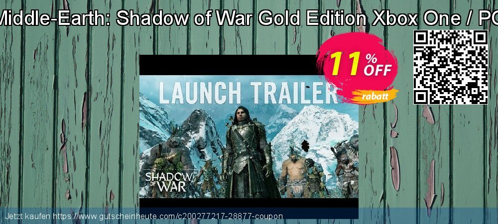 Middle-Earth: Shadow of War Gold Edition Xbox One / PC verwunderlich Ausverkauf Bildschirmfoto