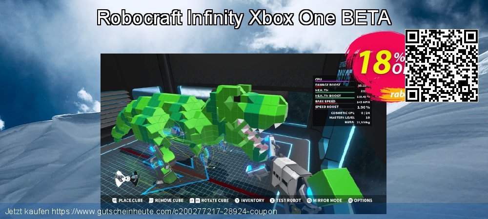 Robocraft Infinity Xbox One BETA ausschließenden Diskont Bildschirmfoto