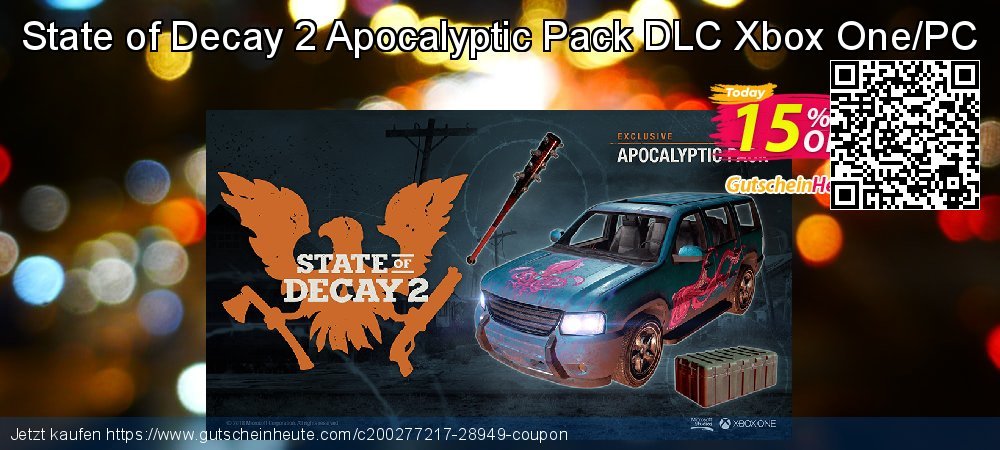 State of Decay 2 Apocalyptic Pack DLC Xbox One/PC genial Förderung Bildschirmfoto