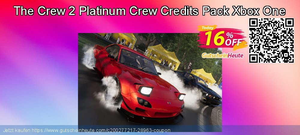The Crew 2 Platinum Crew Credits Pack Xbox One atemberaubend Außendienst-Promotions Bildschirmfoto