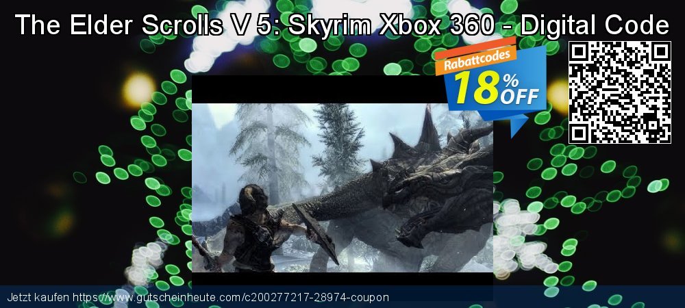 The Elder Scrolls V 5: Skyrim Xbox 360 - Digital Code faszinierende Nachlass Bildschirmfoto
