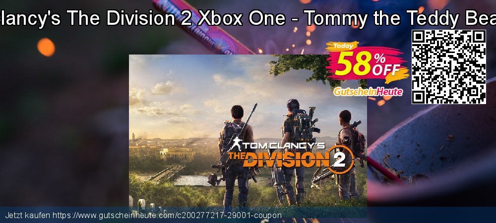Tom Clancy's The Division 2 Xbox One - Tommy the Teddy Bear DLC verwunderlich Beförderung Bildschirmfoto