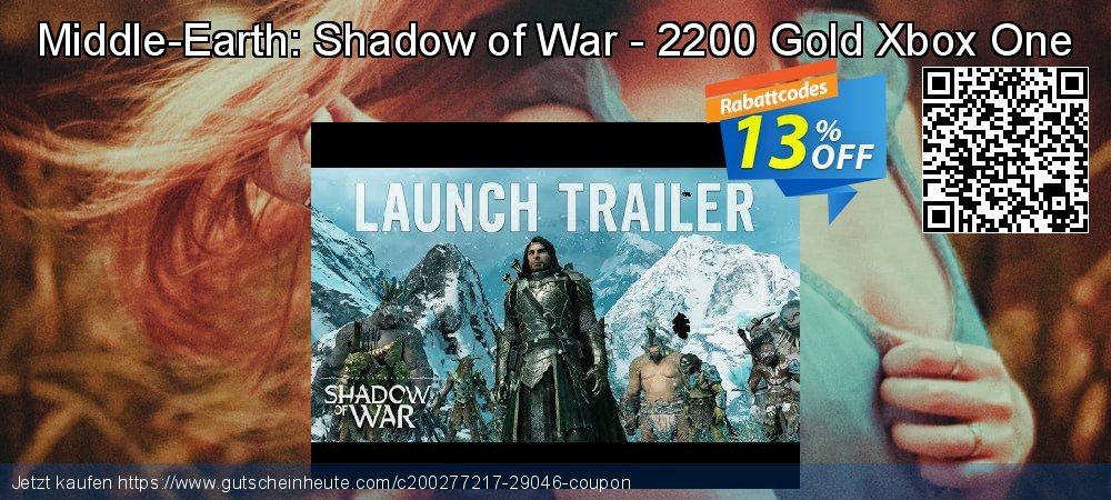 Middle-Earth: Shadow of War - 2200 Gold Xbox One uneingeschränkt Verkaufsförderung Bildschirmfoto