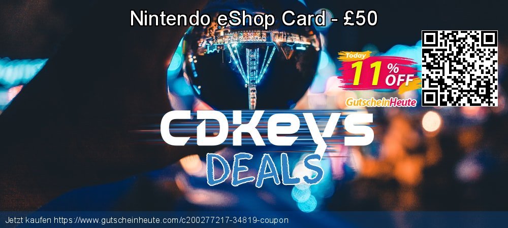 Nintendo eShop Card - £50 fantastisch Preisnachlässe Bildschirmfoto