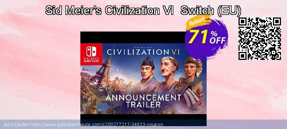 Sid Meier&#039;s Civilization VI  Switch - EU  faszinierende Sale Aktionen Bildschirmfoto