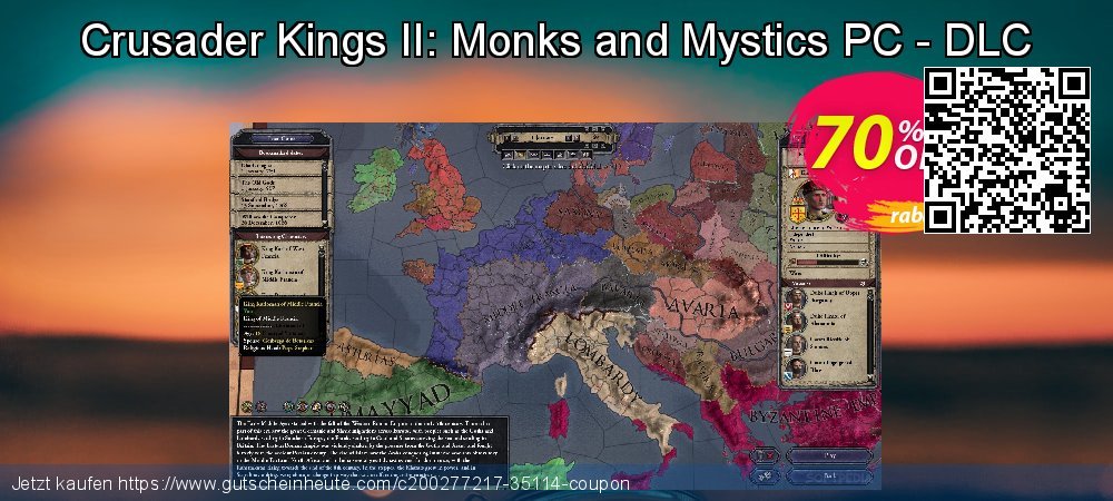 Crusader Kings II: Monks and Mystics PC - DLC umwerfende Disagio Bildschirmfoto