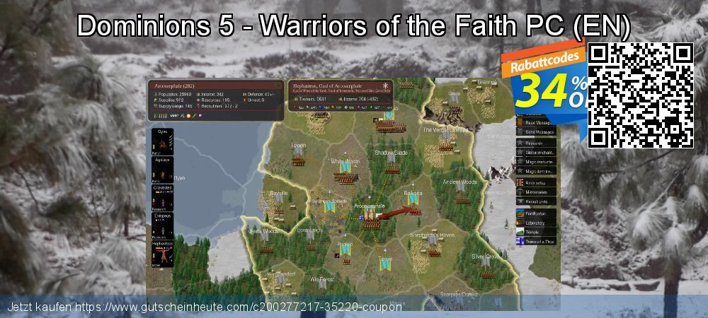 Dominions 5 - Warriors of the Faith PC - EN  erstaunlich Preisreduzierung Bildschirmfoto