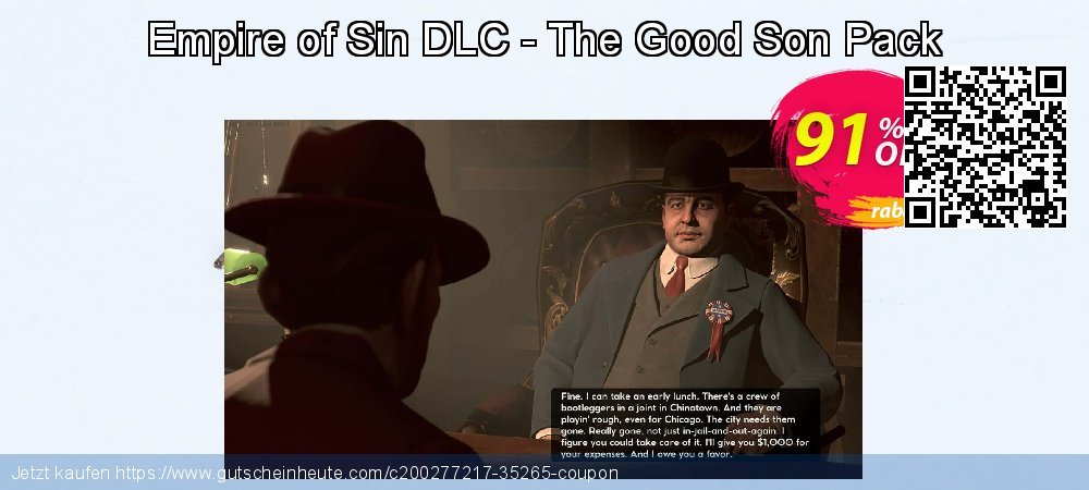 Empire of Sin DLC - The Good Son Pack Exzellent Diskont Bildschirmfoto