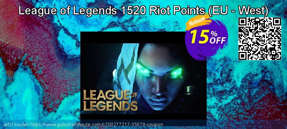 League of Legends 1520 Riot Points - EU - West  klasse Außendienst-Promotions Bildschirmfoto