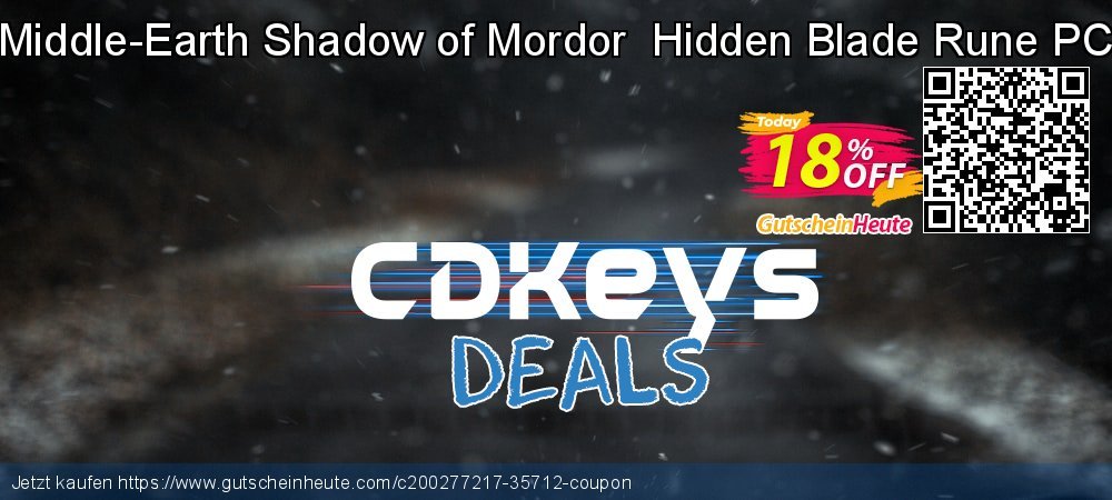 Middle-Earth Shadow of Mordor  Hidden Blade Rune PC ausschließlich Außendienst-Promotions Bildschirmfoto