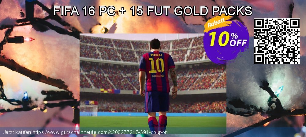 FIFA 16 PC + 15 FUT GOLD PACKS ausschließenden Ermäßigungen Bildschirmfoto