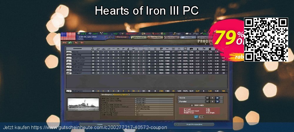 Hearts of Iron III PC geniale Verkaufsförderung Bildschirmfoto
