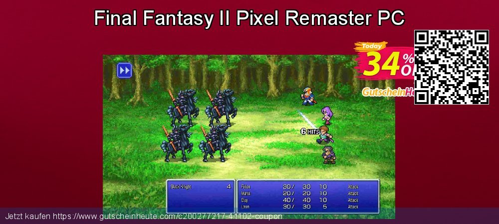 Final Fantasy II Pixel Remaster PC spitze Preisreduzierung Bildschirmfoto