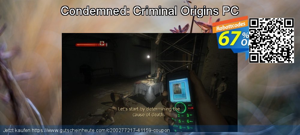 Condemned: Criminal Origins PC umwerfende Ermäßigungen Bildschirmfoto