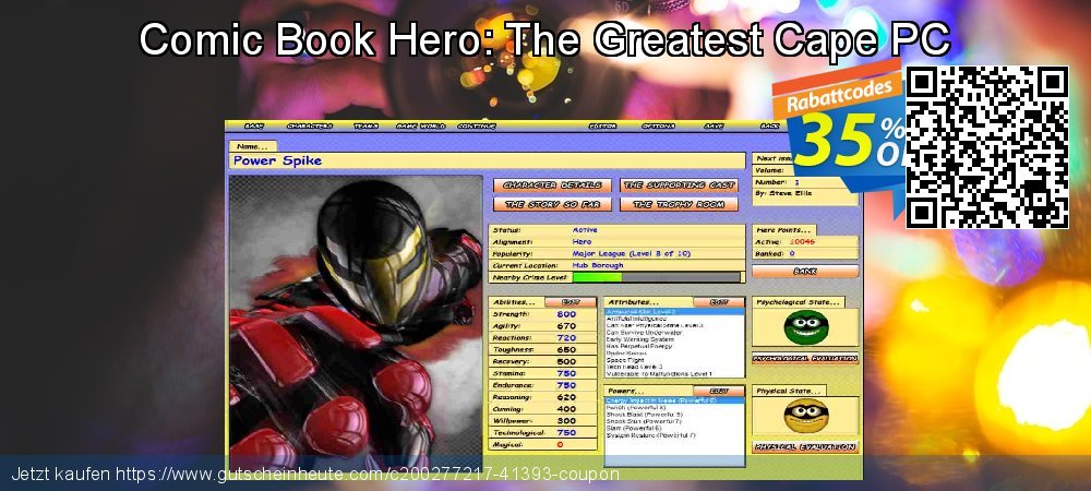 Comic Book Hero: The Greatest Cape PC wunderbar Förderung Bildschirmfoto