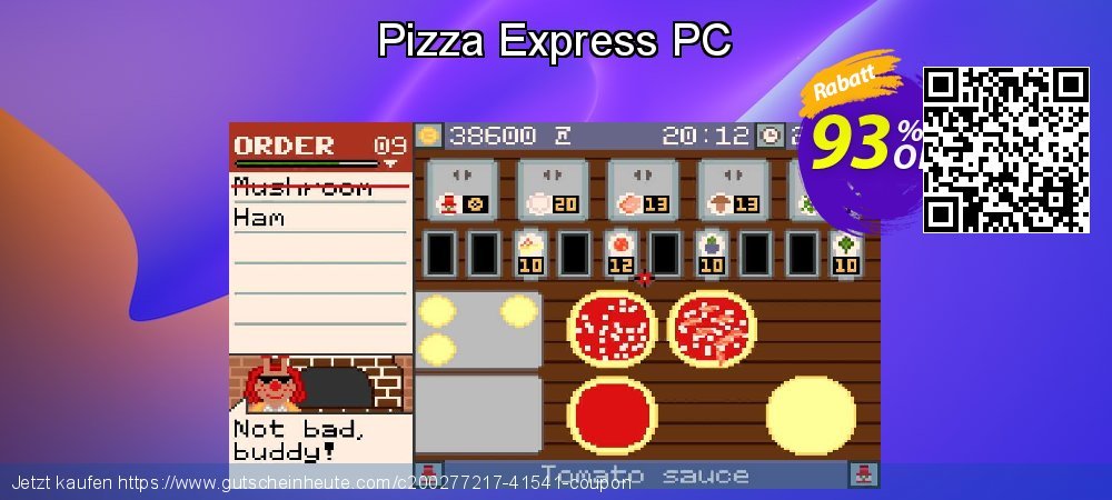 Pizza Express PC ausschließenden Verkaufsförderung Bildschirmfoto