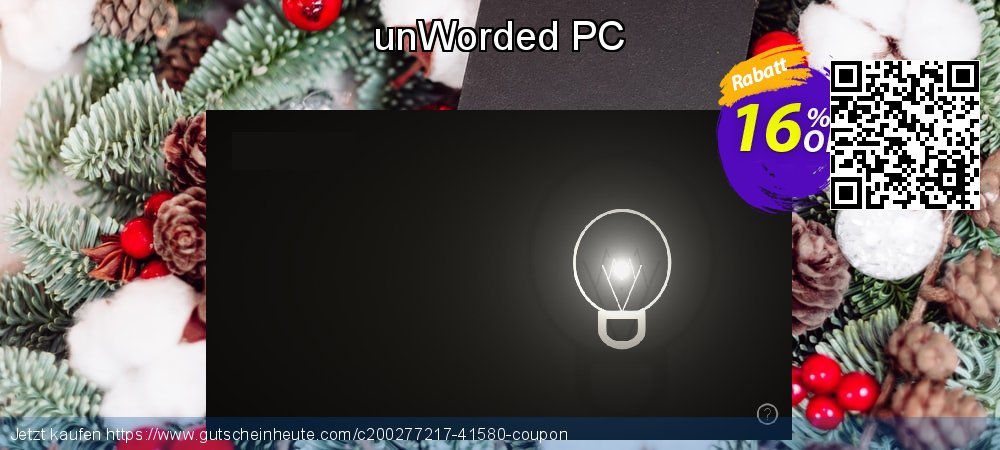 unWorded PC atemberaubend Förderung Bildschirmfoto