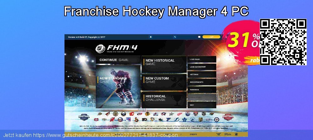 Franchise Hockey Manager 4 PC Exzellent Sale Aktionen Bildschirmfoto